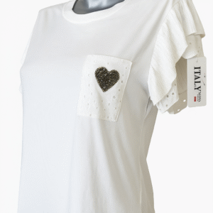 Дамска бяла тениска