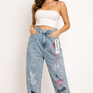 Дънки с щампи